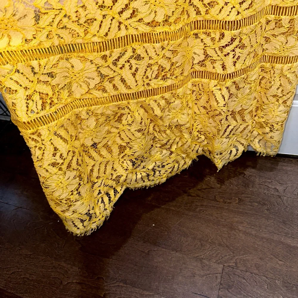 Lovers + Friends Yellow Lace Maxi Sabrina Dress - Picture 8 of 10